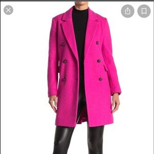 BCBGMAXAZRIA hot pink trench coat